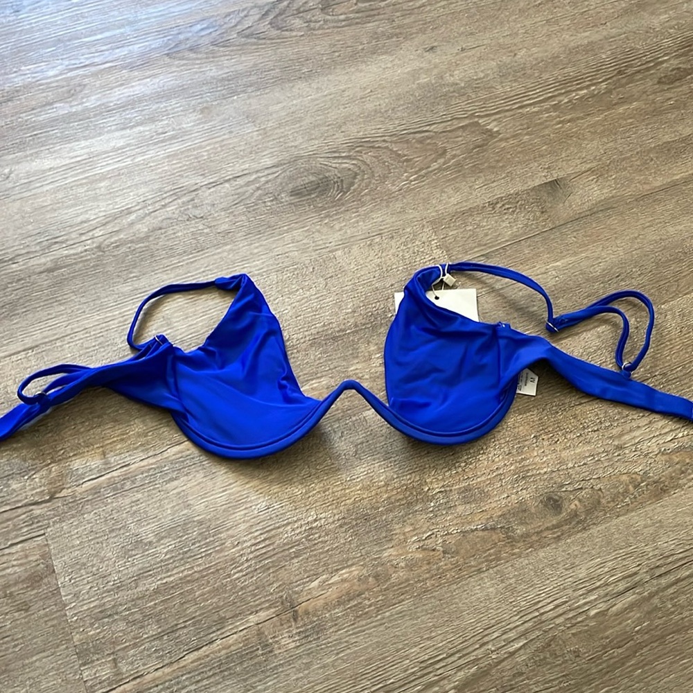 Blue bikini top